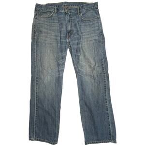 Levis 559 Relaxed Straight Jeans Men Size 40 Blue Denim SMALL STAIN DISTRESS